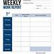 Simple Weekly Report Template