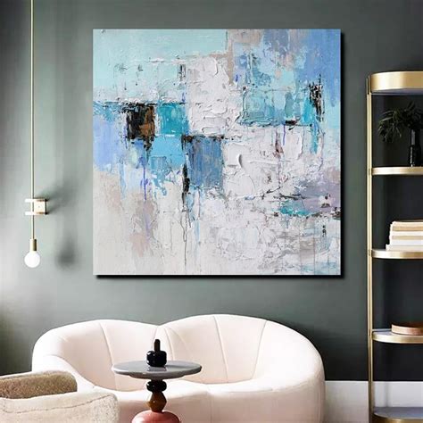 Simple Abstract Paintings Blue