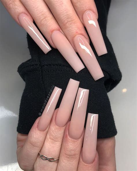 Simple Acrylic Nails Long