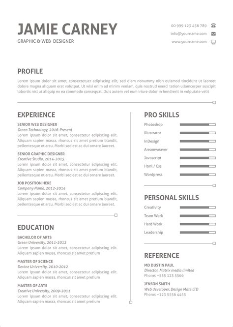 Simple And Good Resume Format