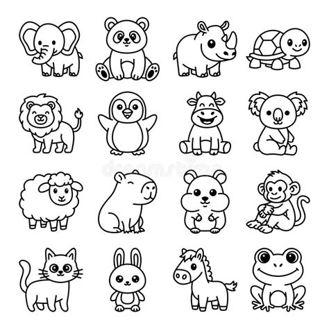 Simple Baby Animals Drawings