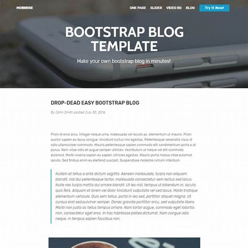 Simple Blog Bootstrap Template Download
