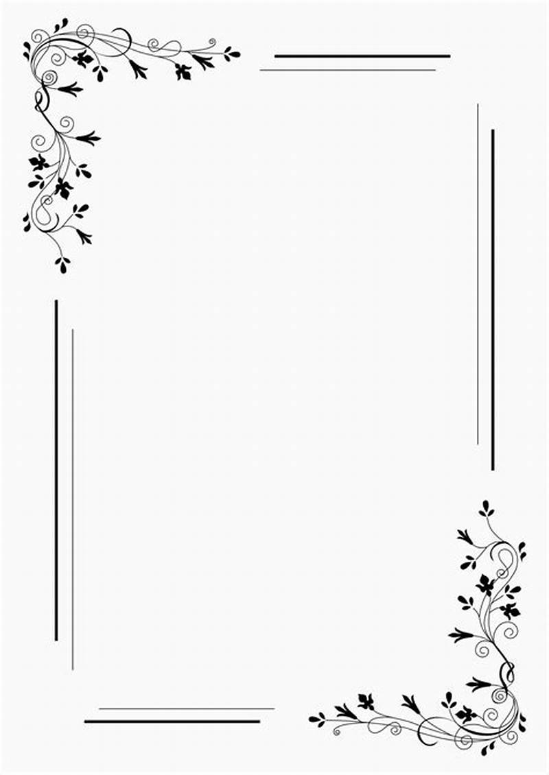 Simple Border Design For Project Printable