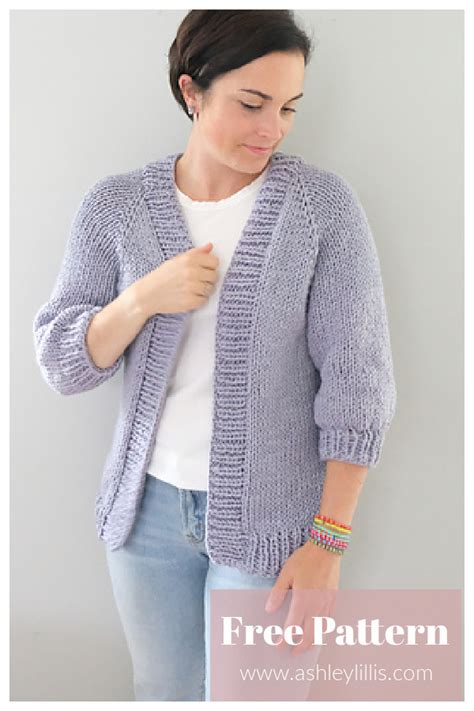 Simple Cardigan Knitting Pattern