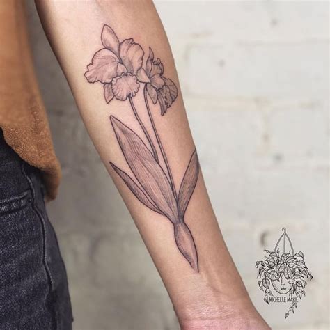 Simple Cattleya Flower Tattoo