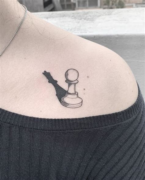 Simple Chess Piece Tattoo