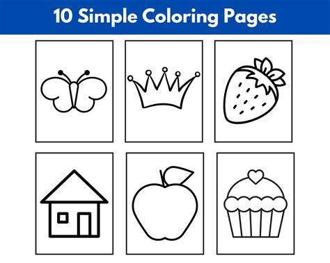Simple Coloring Book Pages