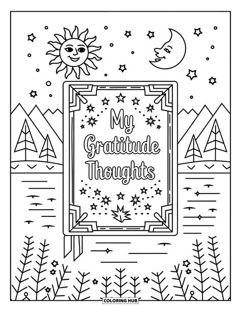 Simple Coloring Pages Focused on Gratitude