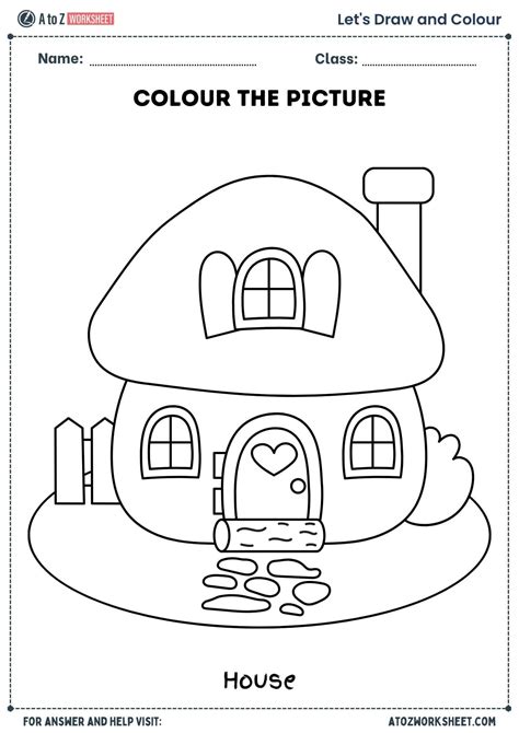 Simple Colouring Worksheet For Nursery Class