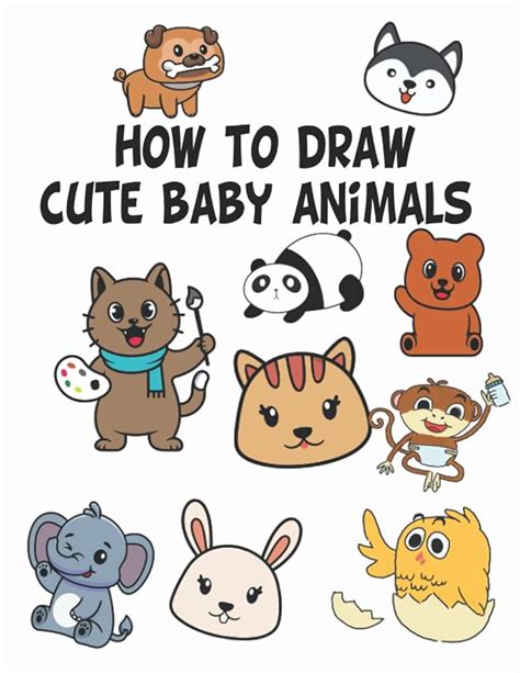 Simple Cute Baby Animals Drawings