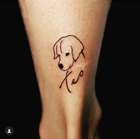 30 Cute Small & Simple Dog Tattoo Ideas for Women Animal