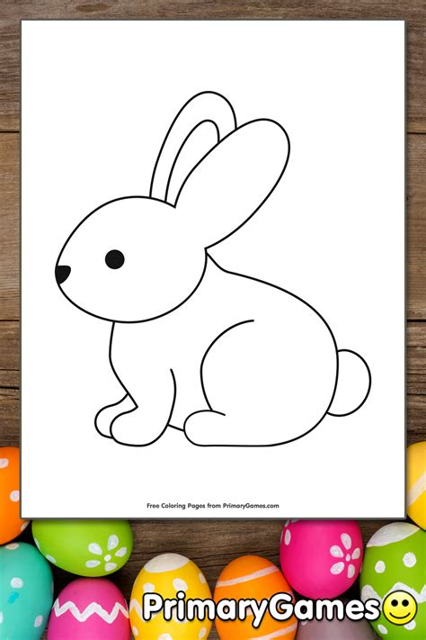 Simple Easter Bunny Coloring Pages