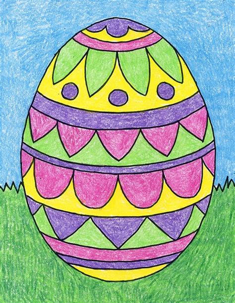 Simple Easter Egg Drawing