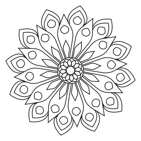 Simple Easy Mandala Coloring Pages