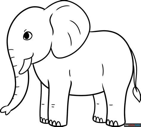 Simple Elephant Coloring Pages