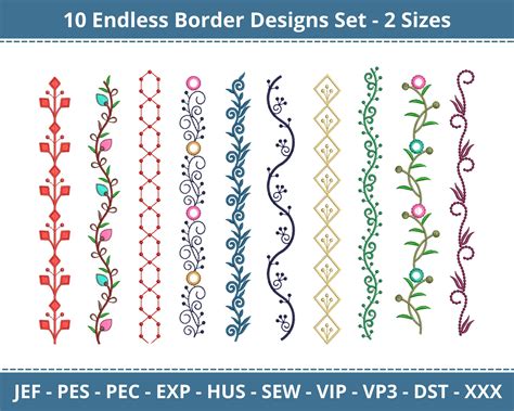 Simple Embroidery Patterns For Borders