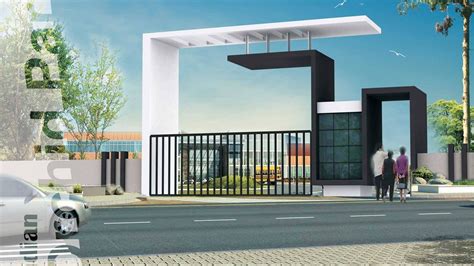 Simple Entrance Gate Designs For Residential Complex