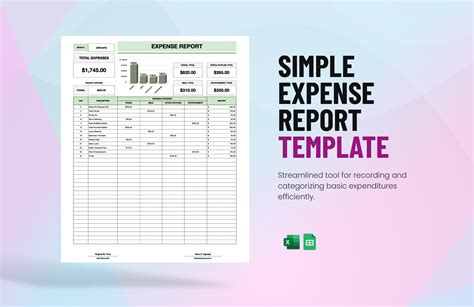 Simple Expense Report Template - Spreadsheetshoppe