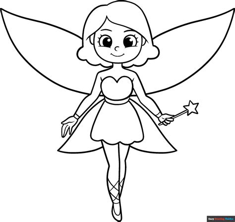 Simple Fairy Colouring In Pictures for Beginners