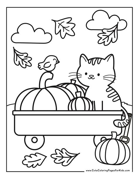 Simple Fall Coloring Pages