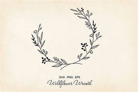 Effortlessly Beautiful: Elevate Your Design with our Simple Floral Wreath Svg