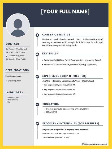 Craft the Perfect Impression: Master Your Job Hunt with Our Simple yet Stylish Full Resume Format