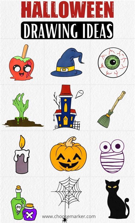Simple Halloween Drawing Ideas For Beginners