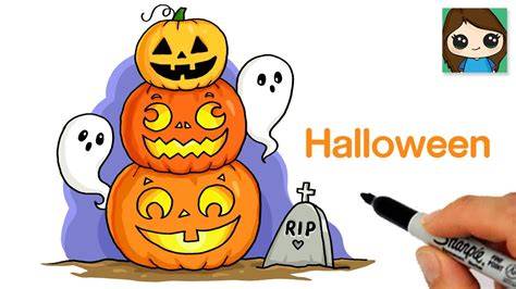 Simple Halloween Pictures To Draw For Kids
