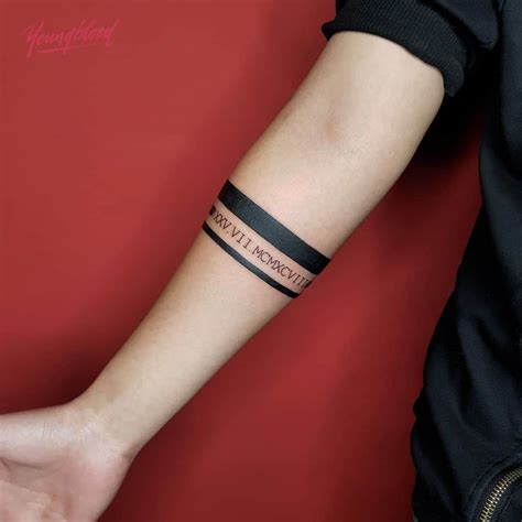 Simple Hand Band Tattoo Designs