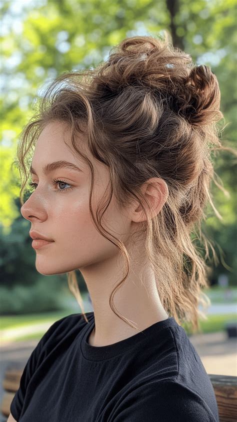 Simple High Curly Bun