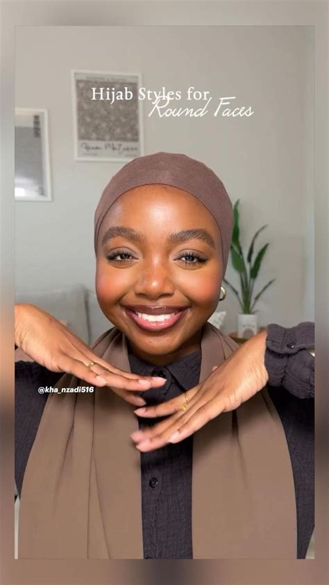 Simple Hijab Styles For Round Faces