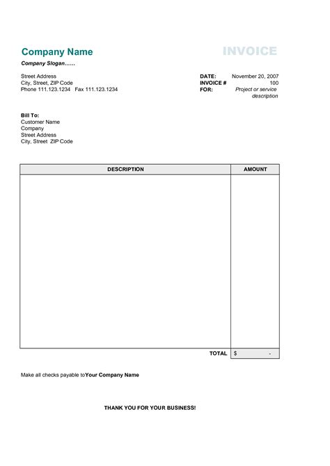 Basic invoice template Templates at