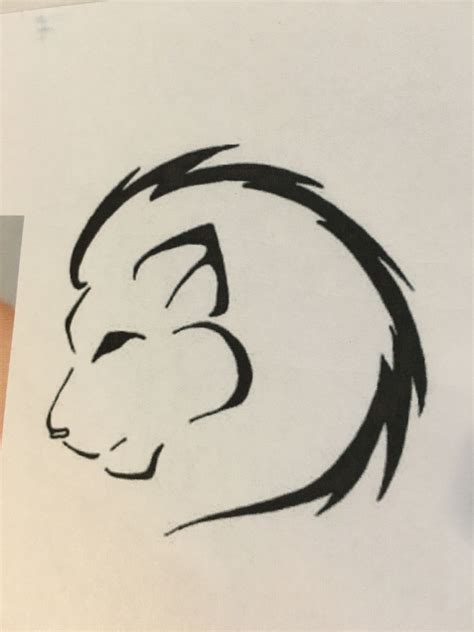 Simple Lion Tattoo Tribal