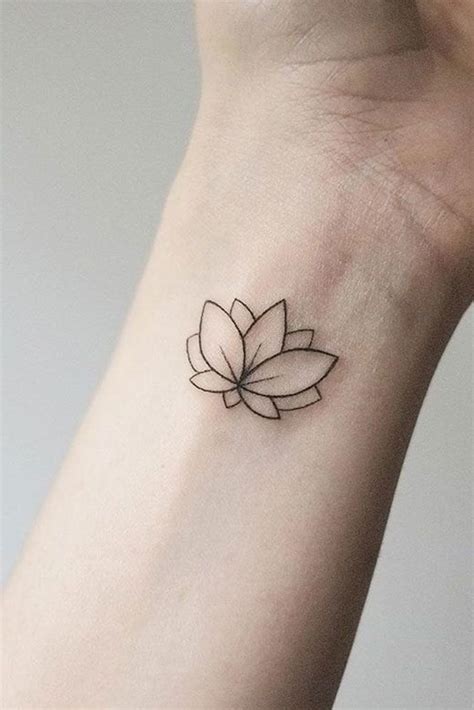 Simple Lotus Flower Tattoo Designs