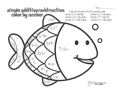 Simple Math Sheets & Number Sense Coloring