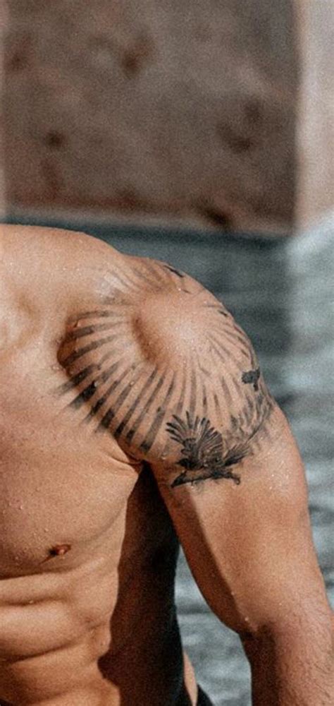 Simple Mens Shoulder Tattoos