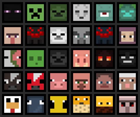 Simple Minecraft Mob Faces