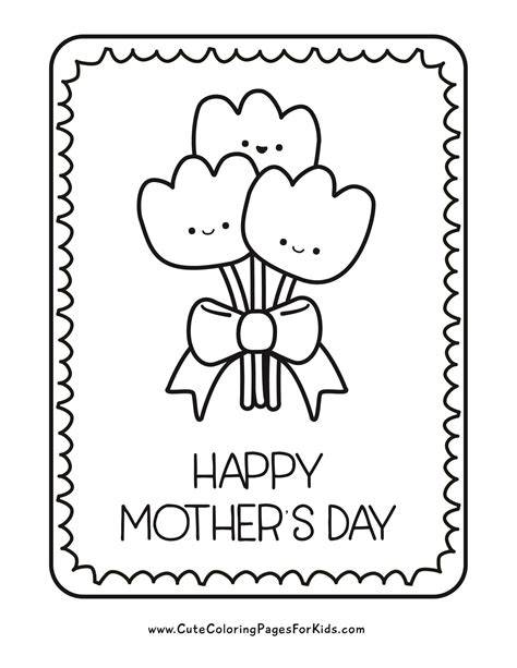 Simple Mothers Day Coloring Pages