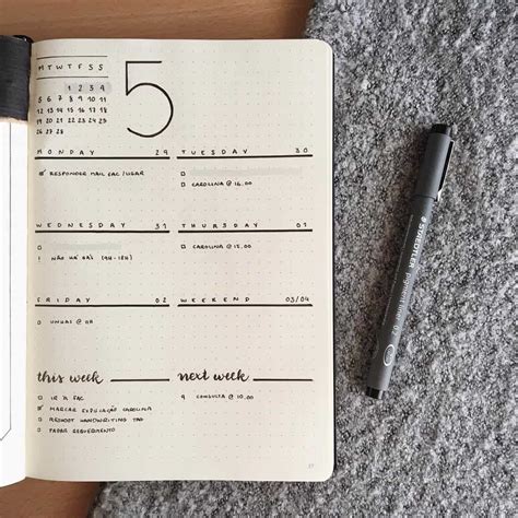 Simple One Page Weekly Spread