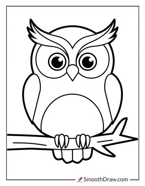 Simple Owl Coloring Pages