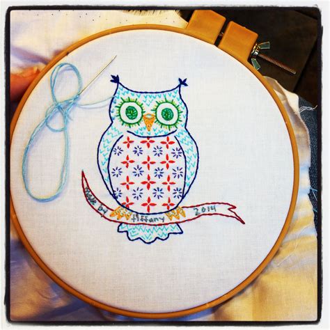 Simple Owl Embroidery Patterns