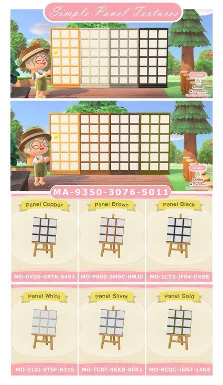 Vibrant Color Options for Your Animal Crossing Game with Simple Panel Variants