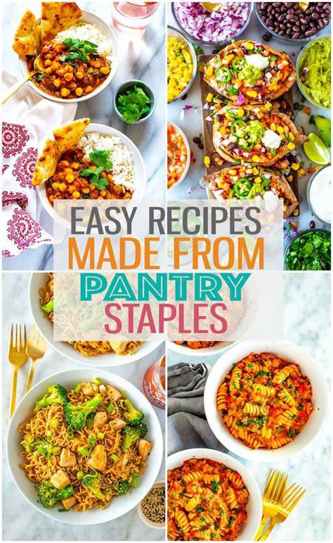 Simple Pantry Meal Plan Recipes