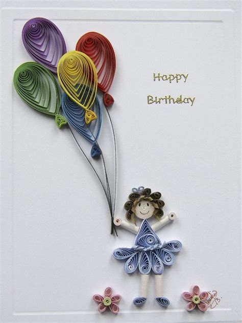 Simple Paper Quilling Birthday Cards For Friends