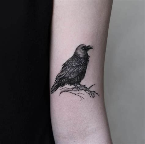 Simple Raven Tattoo