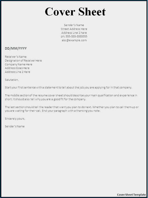 Simple Resume Cover Letter Template