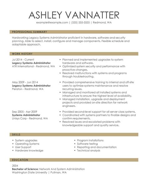 Simple Resume Examples 2019