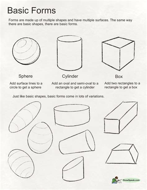 Simple Shapes and Forms Drawing Ideas