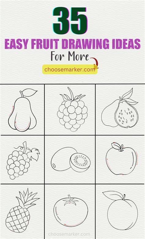 Simple Shapes and Forms in Fruit Drawing