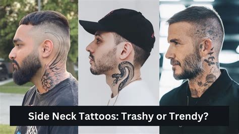 Simple Side Neck Tattoos For Guys